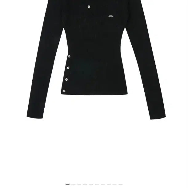 [BUNJANG] Bohemian Seoul Button V-Neck Slit Knit / 보헤미안서울 버튼 브이넥 슬릿 니트 BUTTON SLIT KNIT