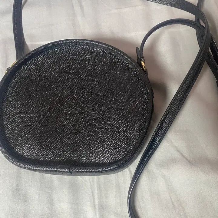 [BUNJANG] Coach Black Leather Canteen Round Tambourine Bag Shoulder Crossbody Bag / 코치 블랙 검정 가죽 캔틴 라운드 탬버린 템버린 가방 숄더백 크로스백
