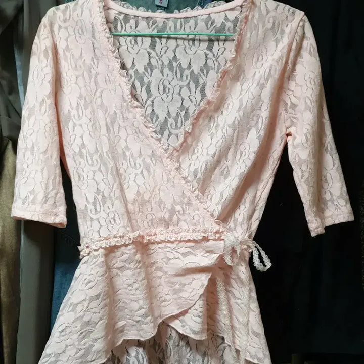 [BUNJANG] Lace Wrap Bolero Cardigan (Size 44-55) / 레이스 랩 가디건 볼레로 44~55 새제품 미사용
