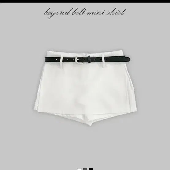 [BUNJANG] Ablley Classic Blanc Belt Set Side Slit Wrap Skirt Shorts / 에이블리 클래식블랑 벨트 세트옆트임 랩 치마바지 미니스커트 숏팬츠 반바지