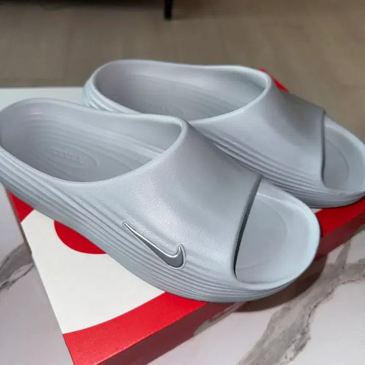 [BUNJANG] Nike ReactX Rejuvenate Slide Wolf Grey / 나이키 리액트X 리주버네이트 슬라이드 울프 그레이