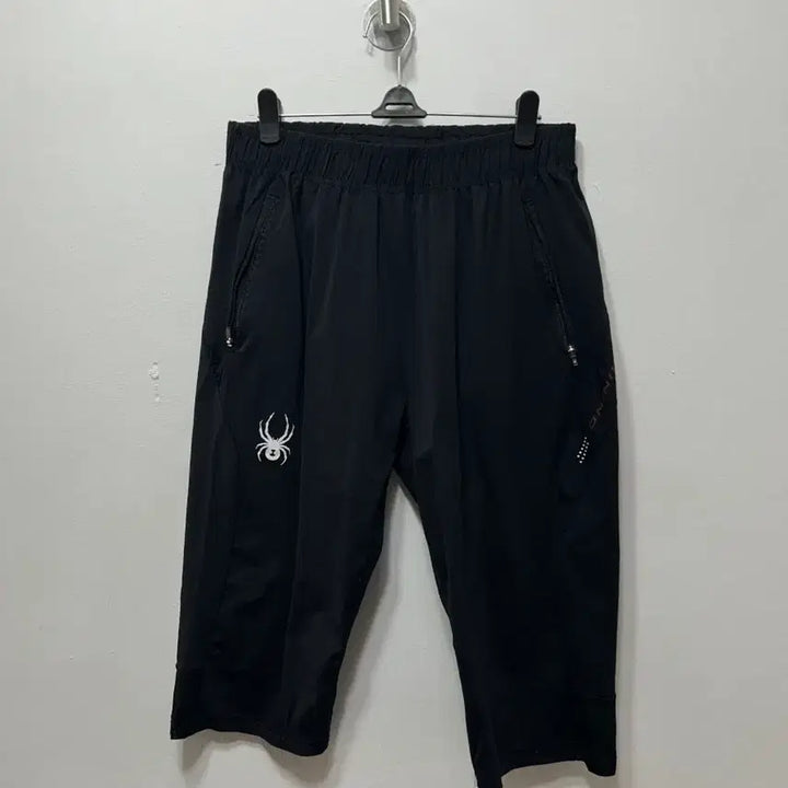 [BUNJANG] Spider Black 7-Part Workout Pants M / 스파이더 검정색 7부 운동 바지 M