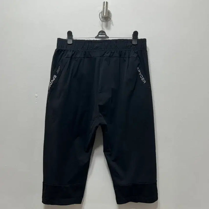 [BUNJANG] Spider Black 7-Part Workout Pants M / 스파이더 검정색 7부 운동 바지 M
