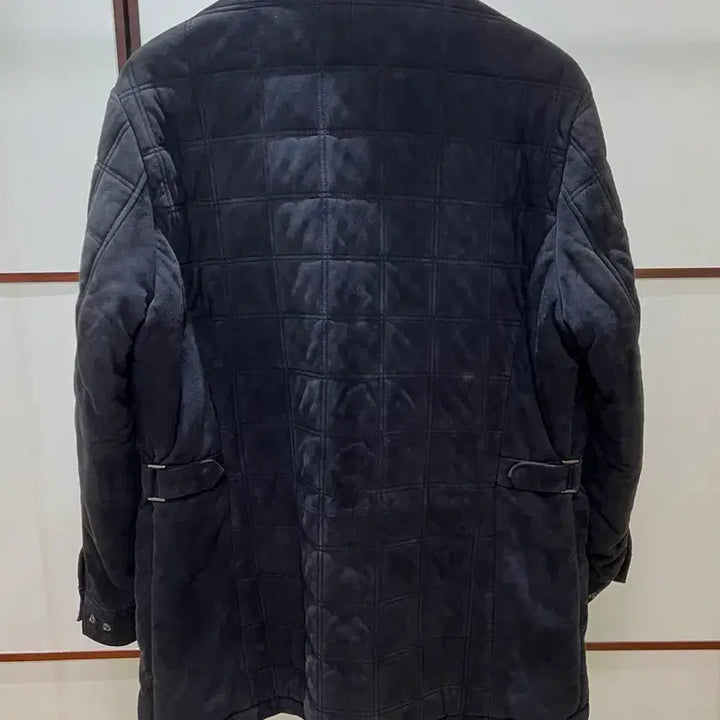 [BUNJANG] Galaxy Suggello Natural Goat Leather Quilting Jacket Navy (Size 100) / 갤럭시(Galaxy) 수젤로 천연 염소가죽 퀼팅 자켓 (100)