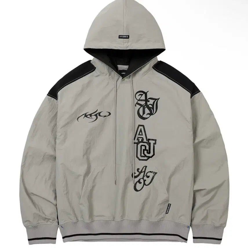 [BUNJANG] AJO BY AJO Total Logo Nylon Hoodie L / 아조바이아조 토탈로고 나일론후드L