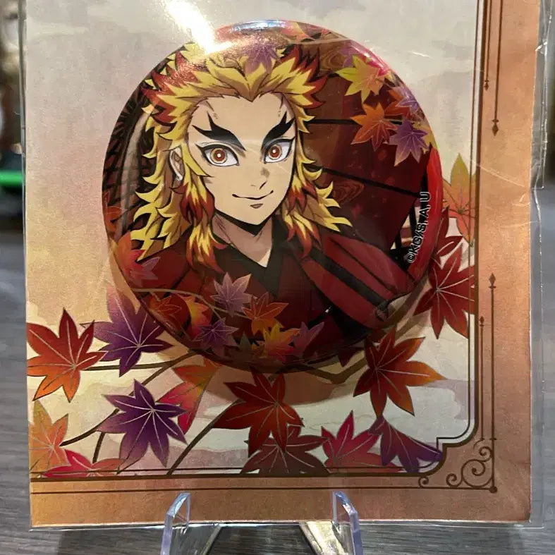 [BUNJANG] Demon Slayer Kyojuro Rengoku Acrylic Stand + Can Badge Bundle Set / 귀멸의 칼날 렌고쿠 쿄마후 아크릴스탠드(개봉전시)+캔뱃지 일괄