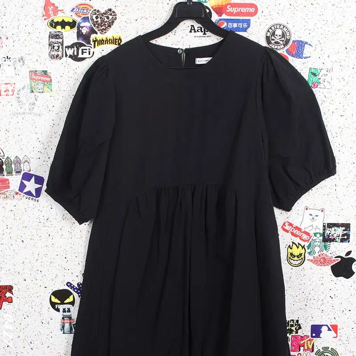 [BUNJANG] Winsome Short-Sleeve Long Dress BK / 여성F/ 국내제작 윈섬 반팔 롱원피스 BK 37-21