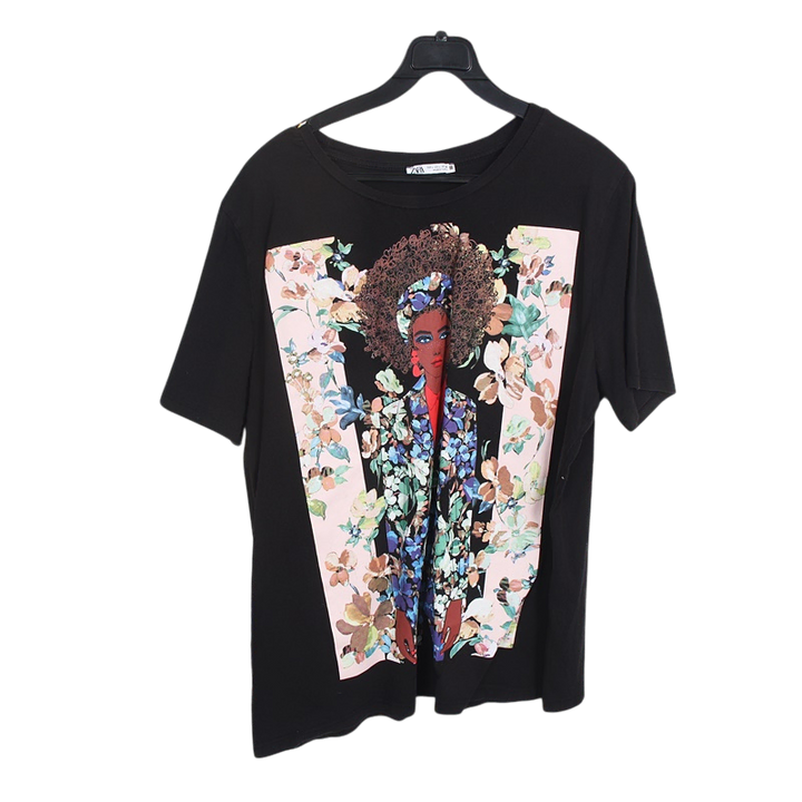 [BUNJANG] Zara Printed Short Sleeve T-Shirt / 남성L/ 자라 프린팅 반팔티셔츠