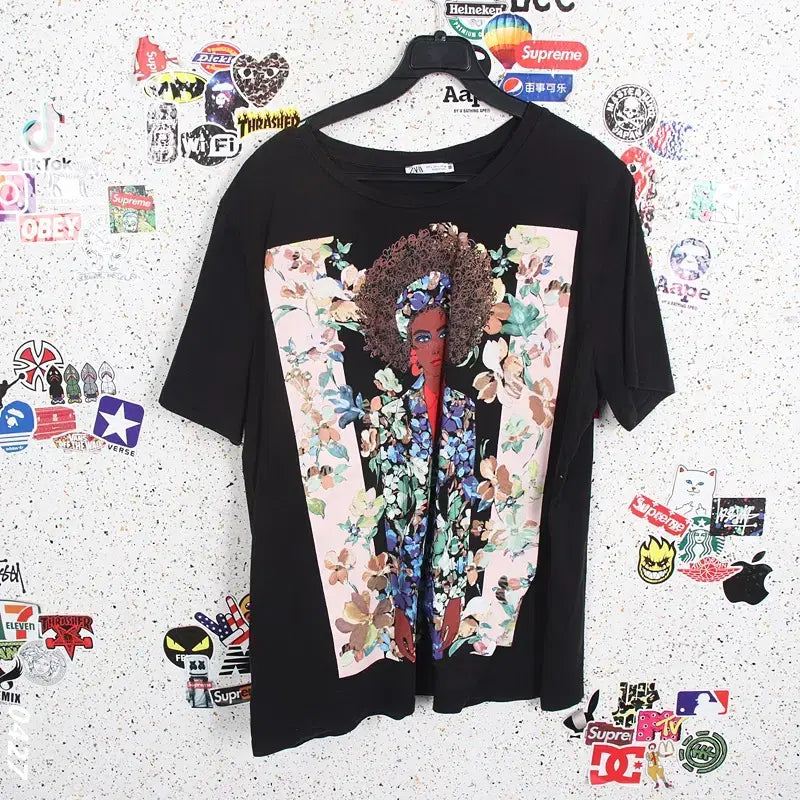 [BUNJANG] Zara Printed Short Sleeve T-Shirt / 남성L/ 자라 프린팅 반팔티셔츠