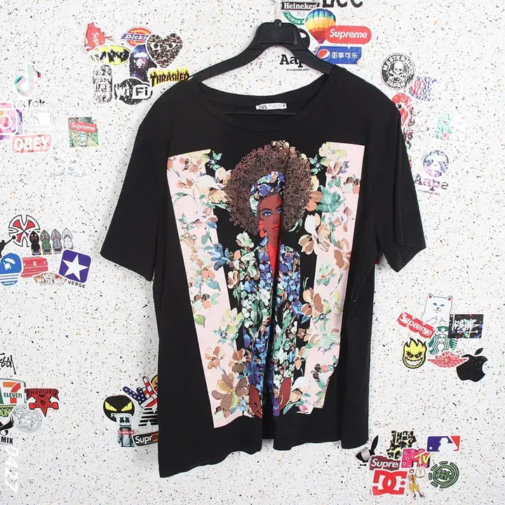 [BUNJANG] Zara Printed Short Sleeve T-Shirt / 남성L/ 자라 프린팅 반팔티셔츠