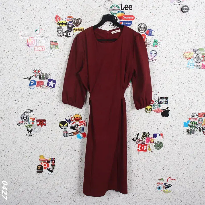 [BUNJANG] Ninth Step Burgundy Suit Dress / 여성F/ 나인스텝 버건디 정장 원피스 37-22