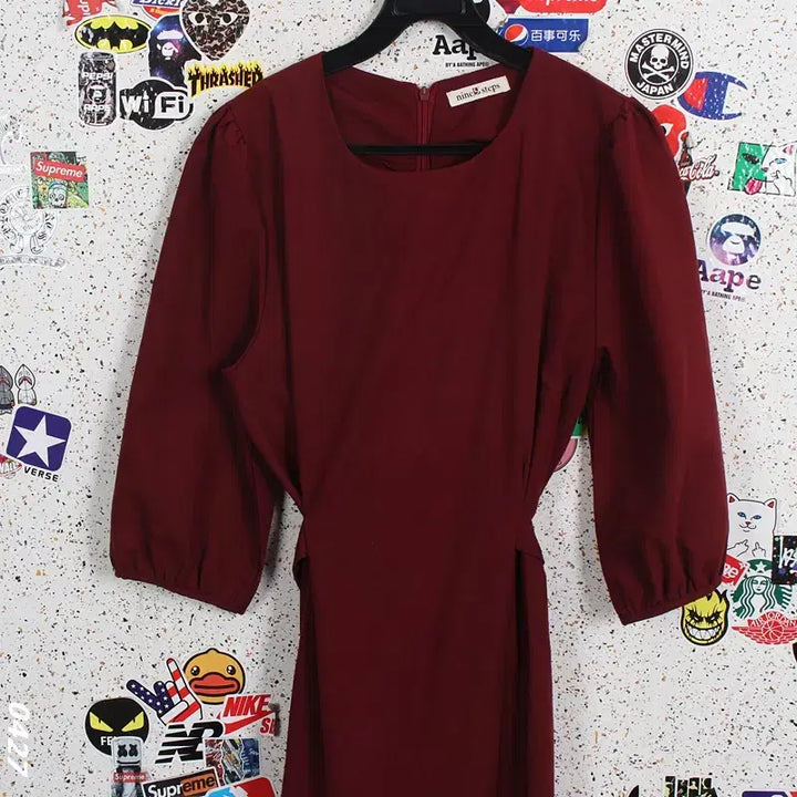[BUNJANG] Ninth Step Burgundy Suit Dress / 여성F/ 나인스텝 버건디 정장 원피스 37-22