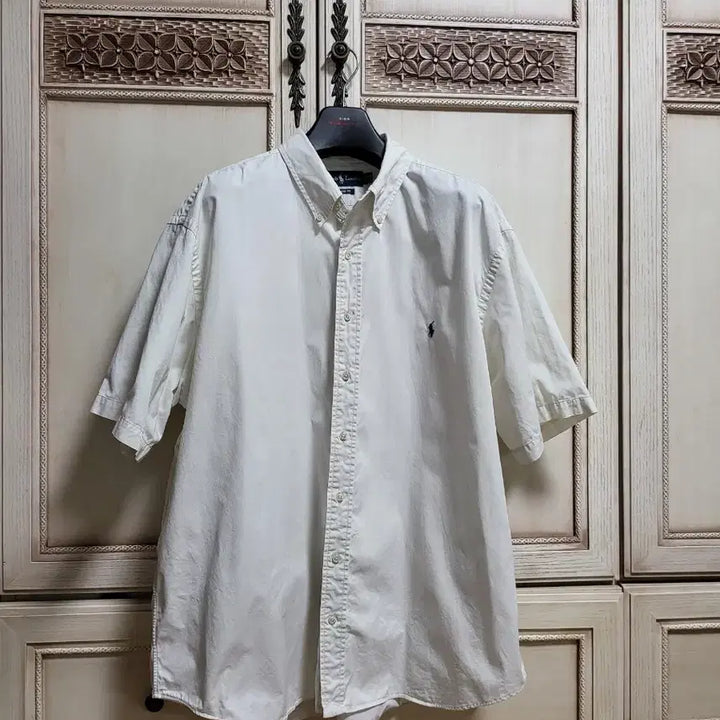 [SOLD OUT] 폴로 랄프로렌 반팔셔츠 남방 크림화이트 빅사이즈 클래식핏 xxl 2xl