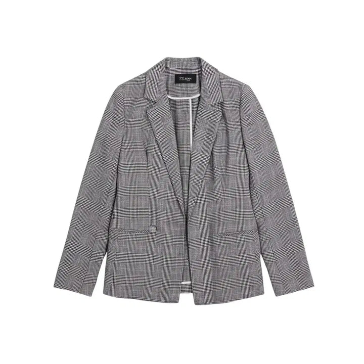[BUNJANG] Juke Check Pattern Linen Jacket / 여성55/ 주크 체크패턴 린넨자켓