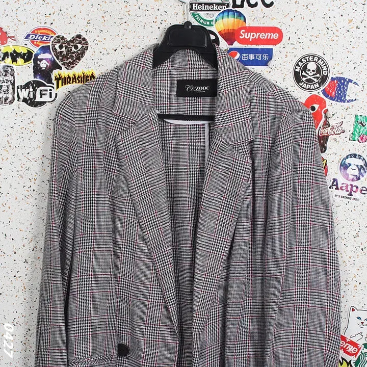 [BUNJANG] Juke Check Pattern Linen Jacket / 여성55/ 주크 체크패턴 린넨자켓