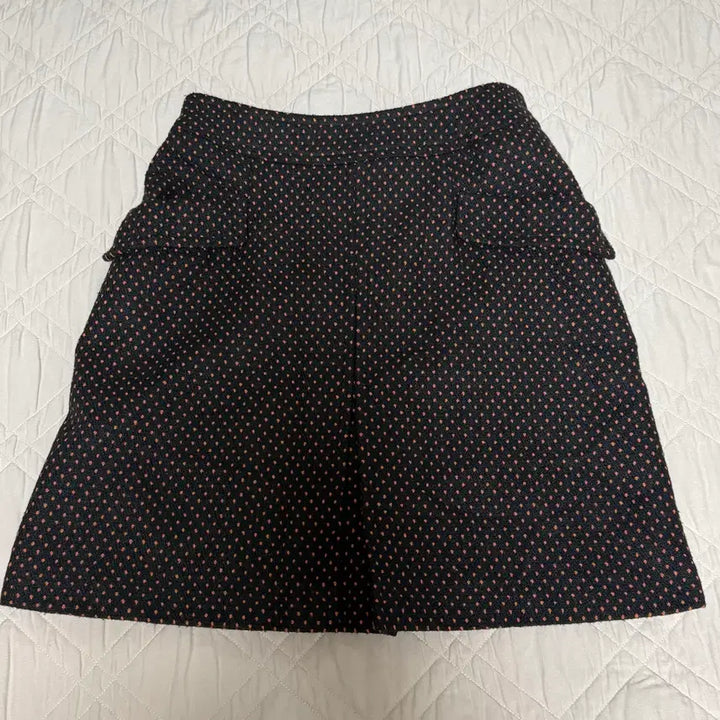 [BUNJANG] Black Polka Dot A-Line Skirt / 블랙 도트 A라인 스커트
