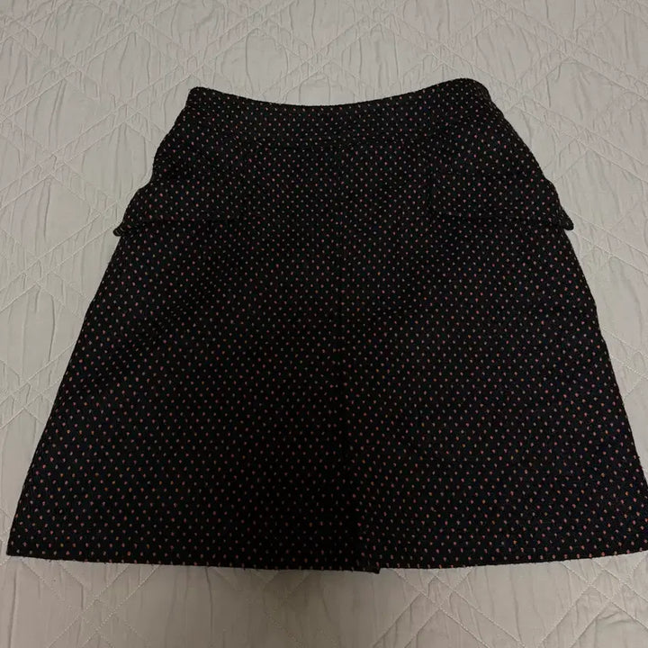 [BUNJANG] Black Polka Dot A-Line Skirt / 블랙 도트 A라인 스커트