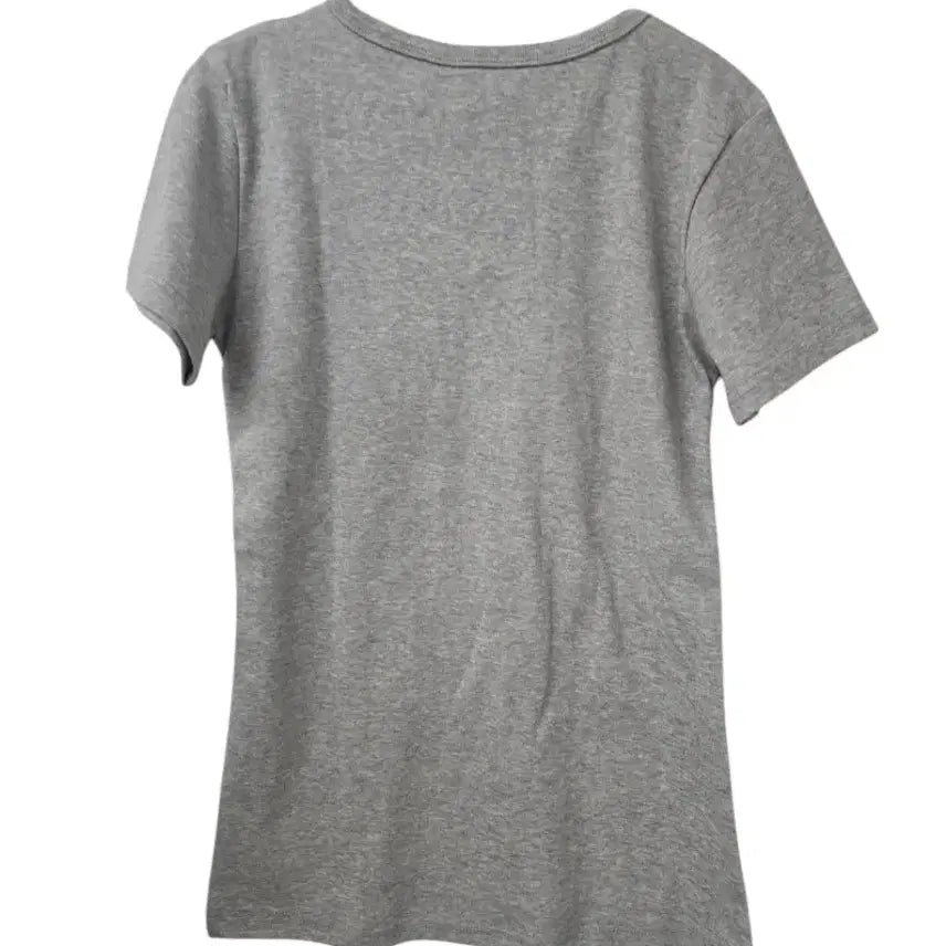 [BUNJANG] V-Neck Short Sleeve T-Shirt Set (Grey/Black) / V넥 반팔 티셔츠 회색/검정 S XL