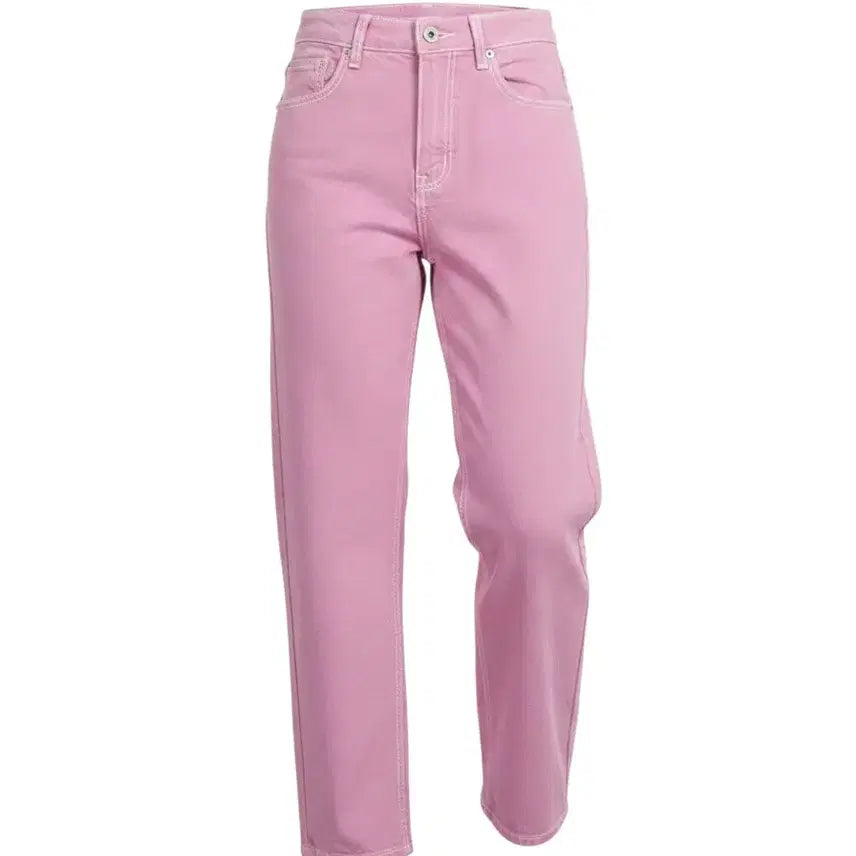 [BUNJANG] Mobile Pink Denim Straight Leg Jeans (Women&