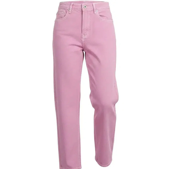 [BUNJANG] Mobile Pink Denim Straight Leg Jeans (Women&