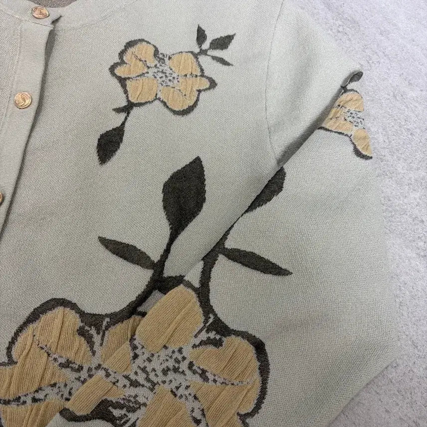 [BUNJANG] SENZONE Embroidered Cardigan - Ivory (Size 66) / 센존 가디건 66