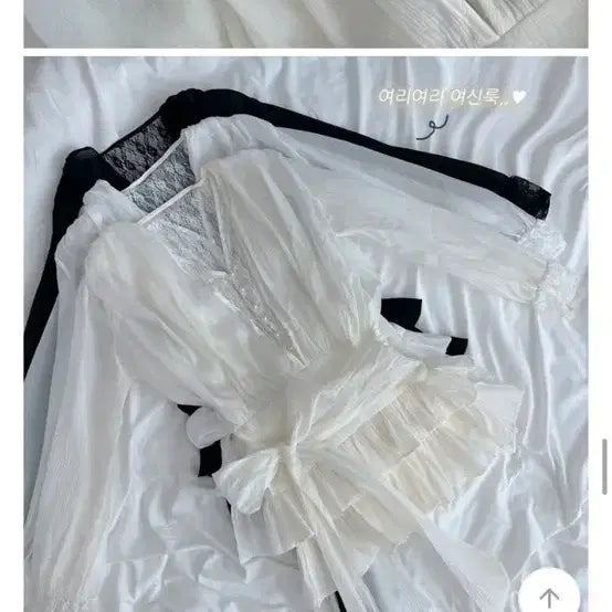 [BUNJANG] Cream Lace Ribbon Mini Dress / 레이스 리본 화이트 원피스 크림