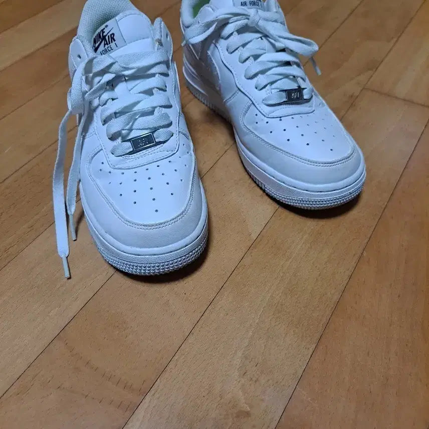 [BUNJANG] Nike Air Force 1 Low White Sneakers / 나이키 에어포스1 올백 운동화