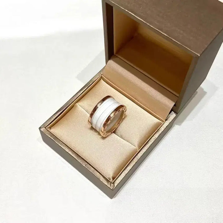 [BUNJANG] Bulgari B.zero1 Ring White Ceramic Rose Gold / 불가리 비제로원 링 화이트 세라믹 로즈골드
