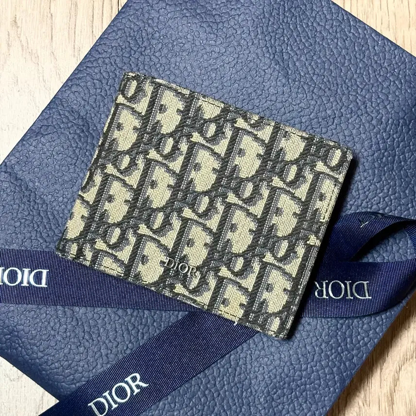 [BUNJANG] Dior Oblique Bifold Wallet Beige / 디올 오블리크 반지갑 베이지