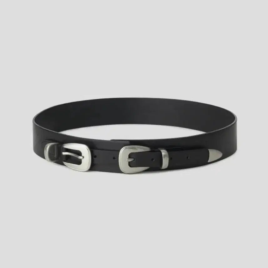 [BUNJANG] Recto Double Buckle Western Belt / Recto 렉토 더블 버클 웨스턴 벨트