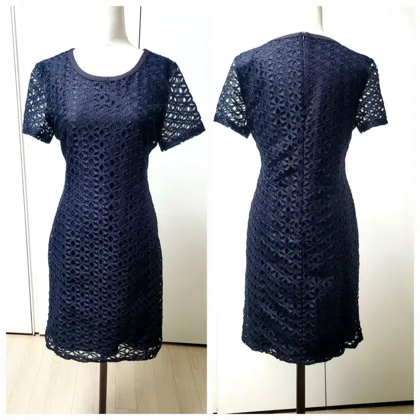 [BUNJANG] SOUP Lace Mini Dress Navy Size S (55) / 정품)SOUP 레이스 미니 원피스 (S) 55 (상태굿)