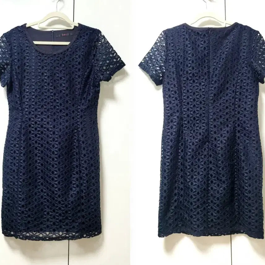 [BUNJANG] SOUP Lace Mini Dress Navy Size S (55) / 정품)SOUP 레이스 미니 원피스 (S) 55 (상태굿)