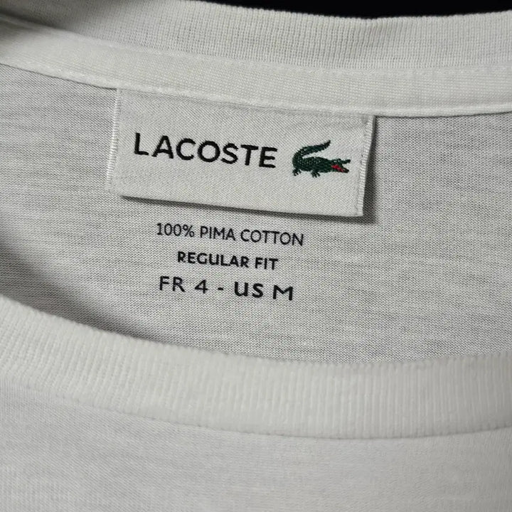 [BUNJANG] Lacoste White Summer Long Sleeve T-Shirt Men&