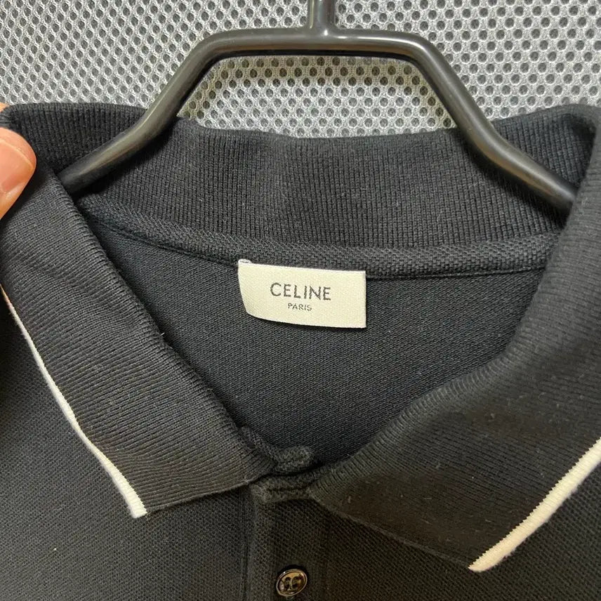 [BUNJANG] Celine Short Sleeve Polo Shirt Black White Line / (상태좋음) 셀린느 반팔티셔츠 백화점판