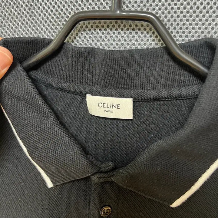 [BUNJANG] Celine Short Sleeve Polo Shirt Black White Line / (상태좋음) 셀린느 반팔티셔츠 백화점판