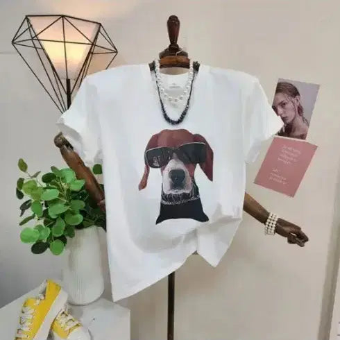 [BUNJANG] White Graphic T-Shirt / 힙한 반팔티셔츠(새상품)