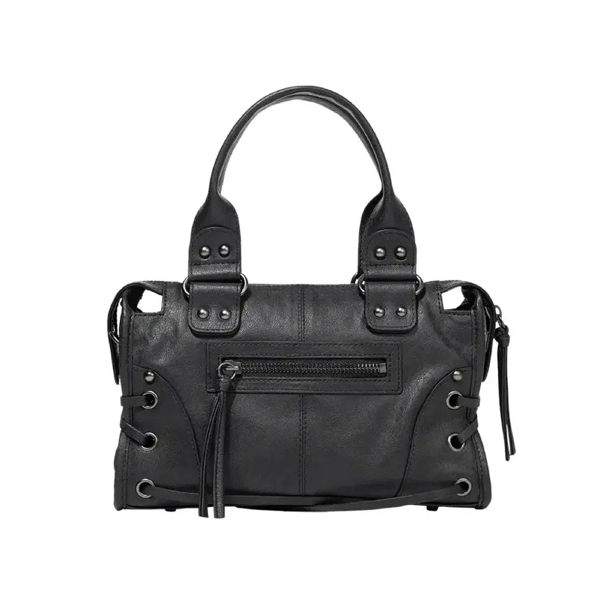 [BUNJANG] Fancy Club Belted Washed Leather Mini Bag Black / 팬시클럽 fancy club 벨티드 워싱 레더 미니 백 블랙