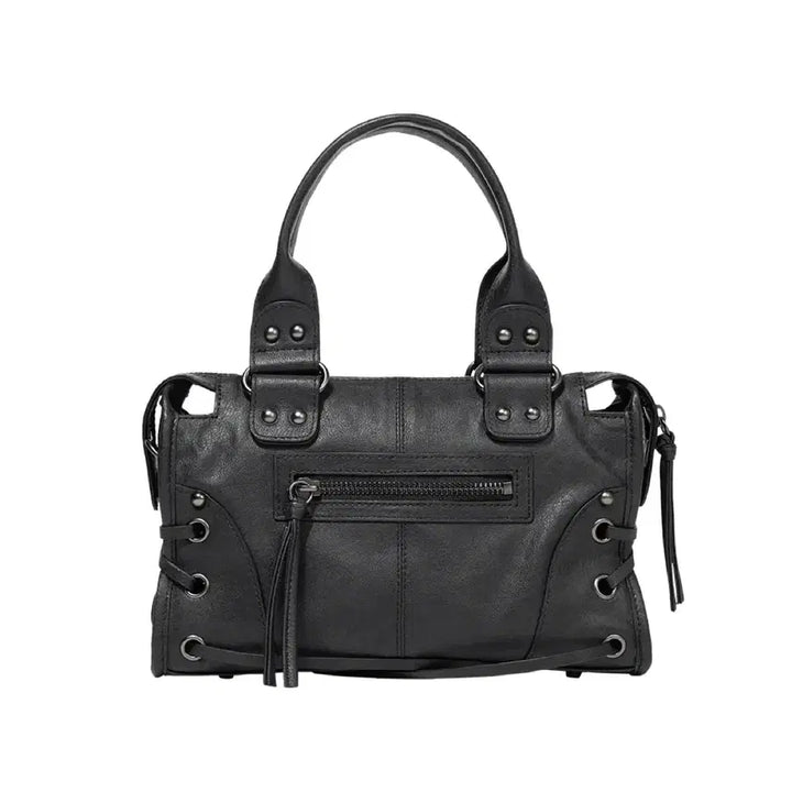 [BUNJANG] Fancy Club Belted Washed Leather Mini Bag Black / 팬시클럽 fancy club 벨티드 워싱 레더 미니 백 블랙