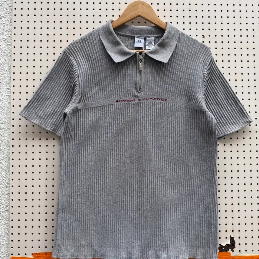 [BUNJANG] Armani Exchange Half Zip Short Sleeve Knit Polo / ARMANI EXCHANGE HALF ZIP 아르마니 반팔니트