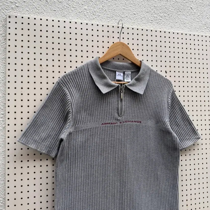 [BUNJANG] Armani Exchange Half Zip Short Sleeve Knit Polo / ARMANI EXCHANGE HALF ZIP 아르마니 반팔니트