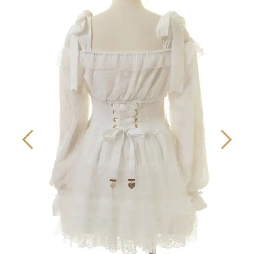 [BUNJANG] Lizlisa Tulle Ruffle Dress (White) / 리즈리사 튤 러플 원피스 (화이트)