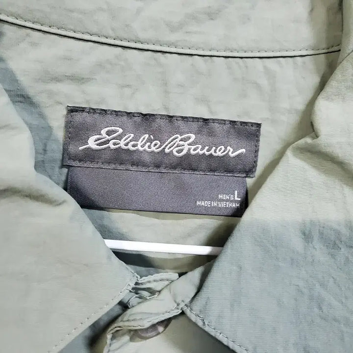 [BUNJANG] Eddie Bauer Crisp Cotton Short Sleeve Shirt Green L / 에디바우어 바스락 반팔 셔츠 그린 L