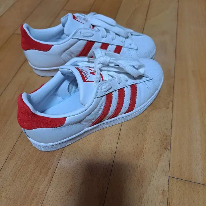 [BUNJANG] Adidas Superstar Sneakers White/Red / 아디다스 슈퍼스타 흰/빨 스니커즈