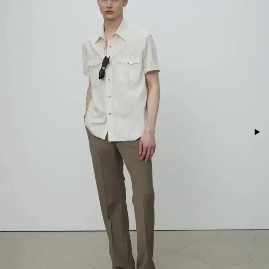 [BUNJANG] Tony Wack Low Cut Western Shirt Ivory XL / (새제품) XL / 토니웩 로우컷 웨스턴 셔츠 아이보리