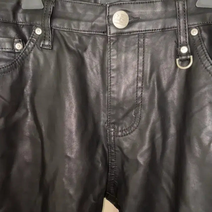 [BUNJANG] Black Leather Skinny Pants (Size 34) / 블랙 레더 스키니 팬츠 34