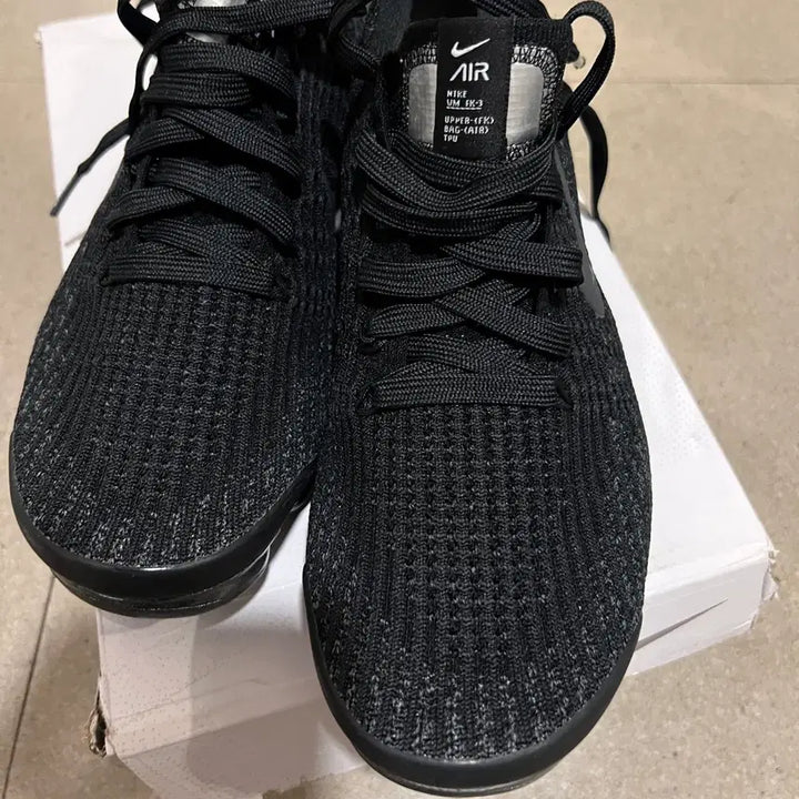 [BUNJANG] Nike Air VaporMax Flyknit 3 Black 255 / 나이키에어 베이퍼맥스플라이니트3 255