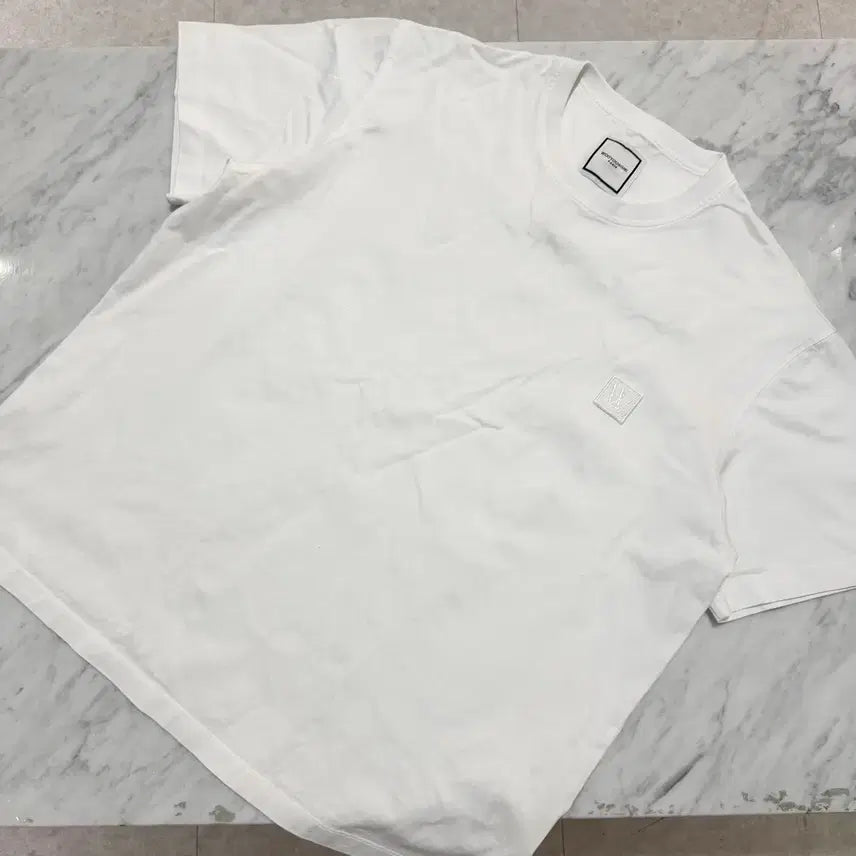 [BUNJANG] Wooyoungmi Frame Back Logo Short Sleeve T-Shirt Size 48 / [정품 48] 우영미 프레임 백로고 반팔