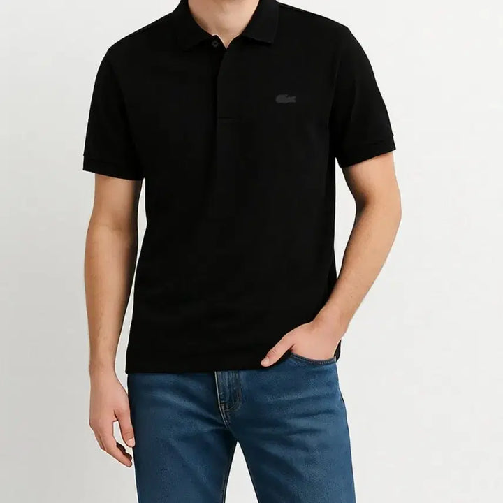 [BUNJANG] Lacoste Black Short Sleeve Polo T-Shirt / 95)새상품급)라코스테 블랙 반팔 폴로티셔츠