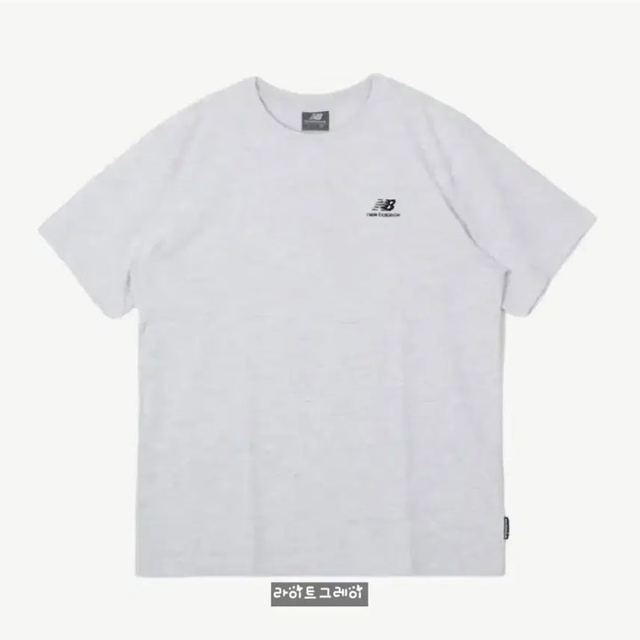 [BUNJANG] New Balance Unisex Small Logo Short Sleeve T-Shirt (Light Grey/White) / 뉴발란스 유니 스몰로고 라이트그레이, 화이트 반팔  새상품