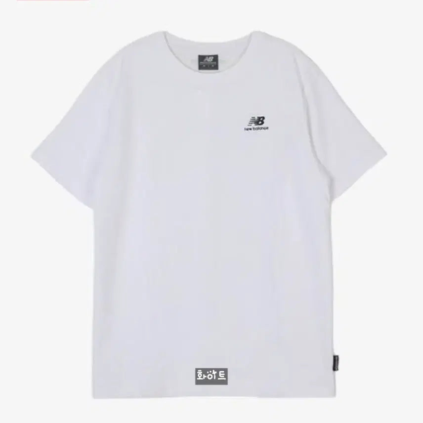 [BUNJANG] New Balance Unisex Small Logo Short Sleeve T-Shirt (Light Grey/White) / 뉴발란스 유니 스몰로고 라이트그레이, 화이트 반팔  새상품